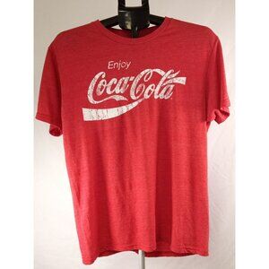 Coca-Cola Unisex Red White Short Sleeve Tee Size Large